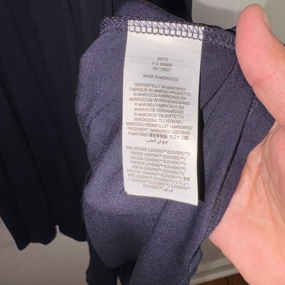 NEW NWT Boden Fixed Wrap Jersey Dress Collar Navy Knit size 10Long - Picture 7 of 9